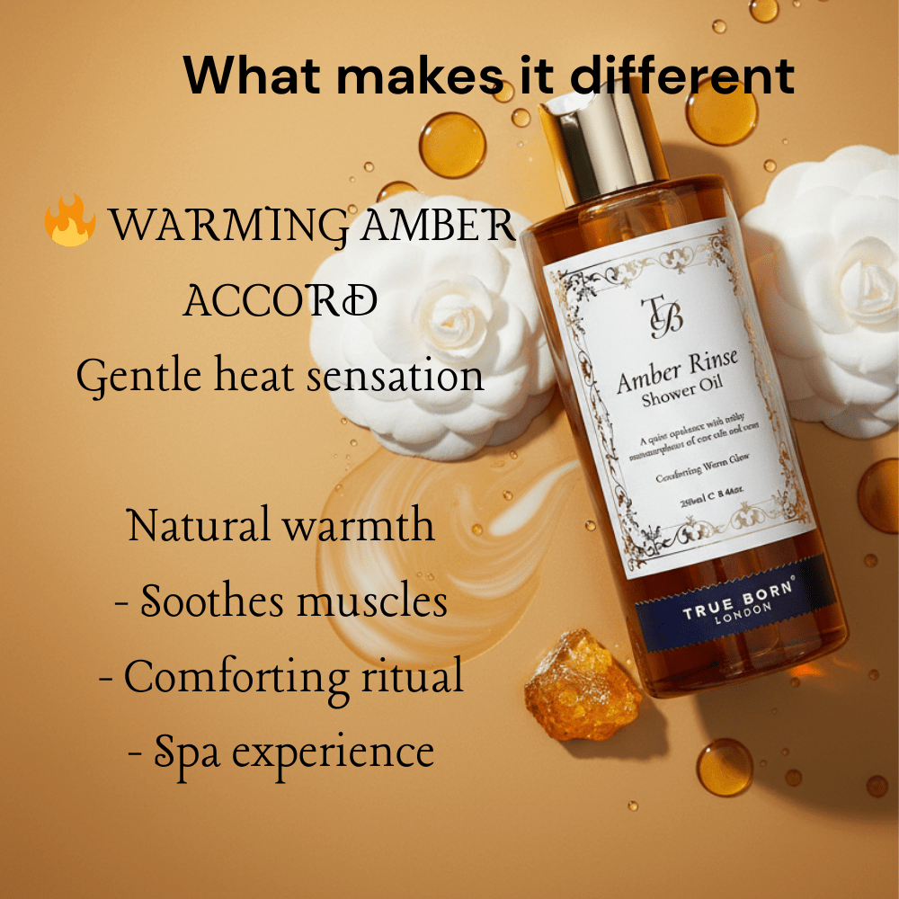Amber Rinse – Shower Oil - True Born London